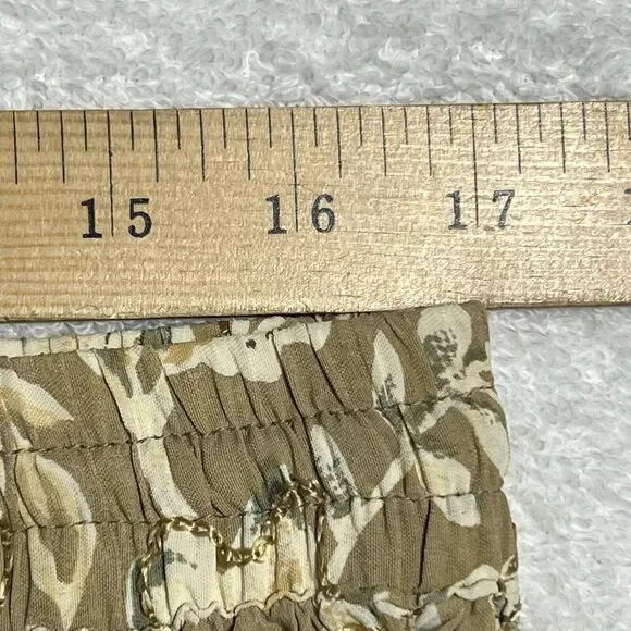 VTG Simply Fashion Full Semi-Sheer Embroidered Skirt Womens 34 Beige Floral Midi - Picture 7 of 15